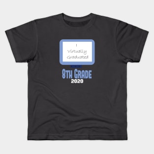 I Virtually Graduated in 2020 Youth Short, Funny Gift Idea, Quarantine, Stay at Home Kids T-Shirt